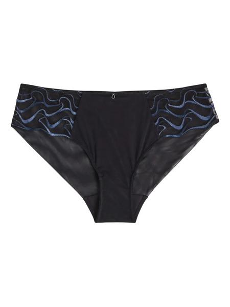 Wacoal Mayumi Embroidered Mesh Briefs - Black 