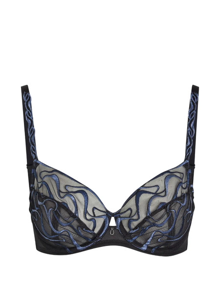  Wacoal Mayumi Embroidered-mesh Underwired Bra - Black 