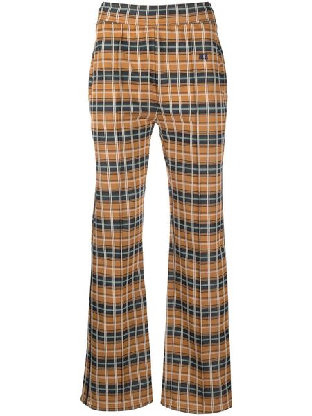  Wales Bonner Check-pattern Straight-leg Trousers - Blue 