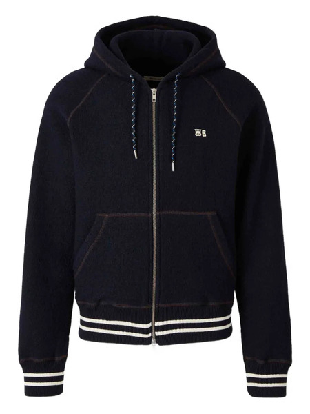  Wales Bonner Hooded Wool Cardigan - Blue 