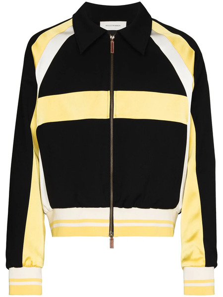  Wales Bonner Isaacs Panelled Bomber Jacket - Black 