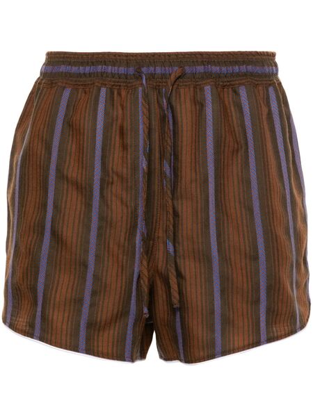  Wales Bonner Life Wool Shorts - Brown 
