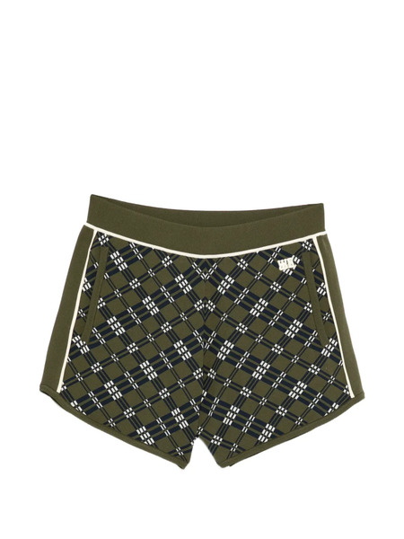  Wales Bonner Power Plaid Shorts - Green 