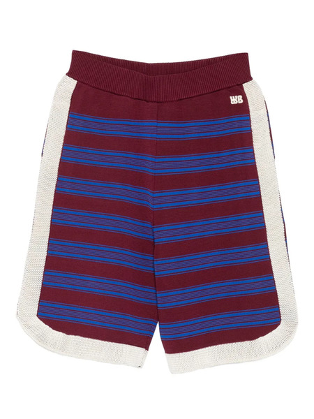  Wales Bonner Striped Knitted Shorts - Red 