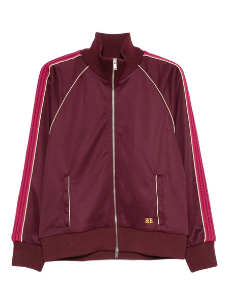  Wales Bonner Striped-panel Zip-up Track Top - Red 