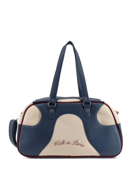  Walk In Paris Embroidered-logo Shoulder Bag - Blue 