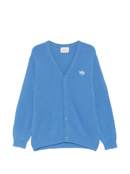  Walk In Paris Logo-embroidery Cardigan - Blue 