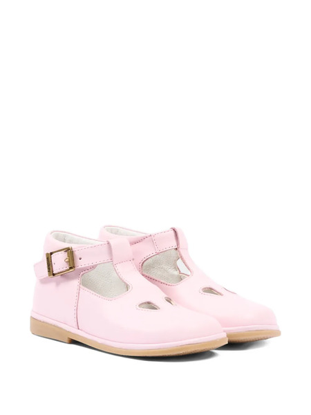  Walkey Buckle Leather Shoes - Pink 