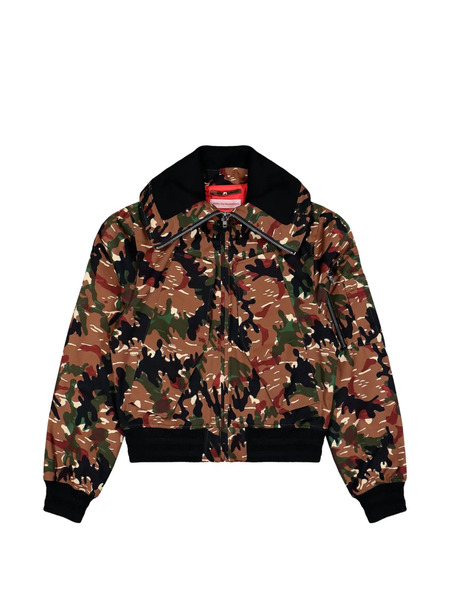  Walter Van Beirendonck Camouflage Zip Bomber Jacket - Brown 