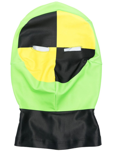 Walter Van Beirendonck Dummy Morph Colourblock Balaclava - Green 