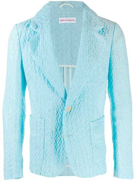  Walter Van Beirendonck Pre-owned 2010 Wonder Textured Blazer - Blue 