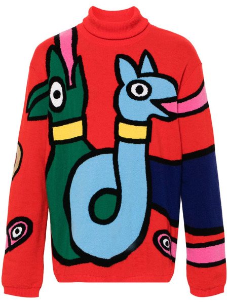  Walter Van Beirendonck Viper Wool Jumper - Red 