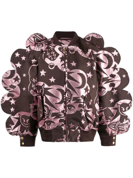  Walter Van Beirendonck Wings Oversized Bomber Jacket - Brown 