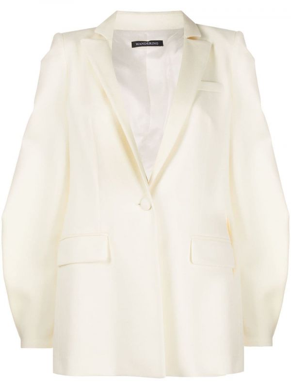  Wandering Balloon-sleeve Blazer - Neutrals 