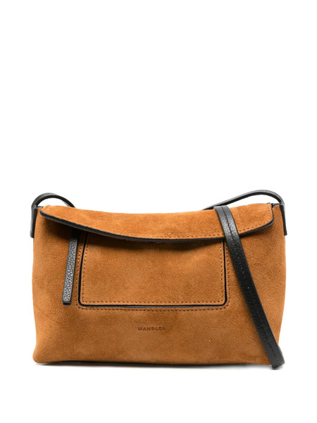  Wandler Mini Penelope Slouch Suede Flap Pocket Bag - Brown 