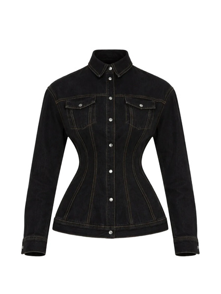  Wardrobe.nyc Buttoned Panelled Jacket - Black 
