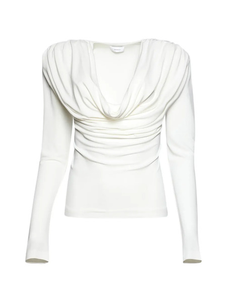  Wardrobe.nyc Cowl-neck Long-sleeve Top - Neutrals 