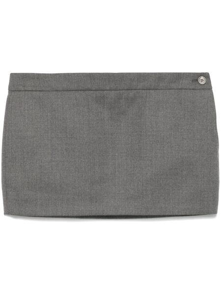  Wardrobe.nyc Dart-detail Mini Skirt - Grey 