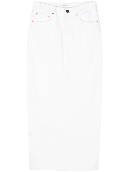  Wardrobe.nyc Denim Column Maxi Skirt - White 
