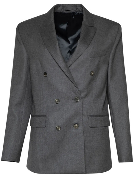  Wardrobe.nyc Double-breasted Virgin Wool Blazer - Grey 