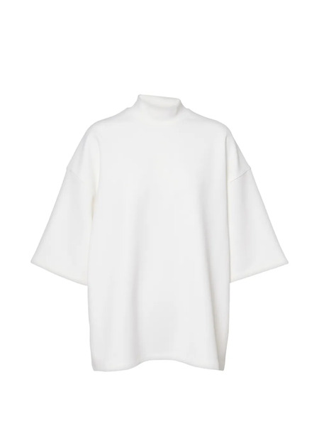  Wardrobe.nyc High-neck Short-sleeve Top - White 