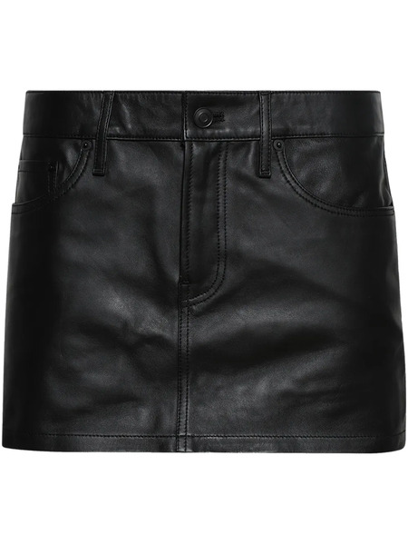  Wardrobe.nyc Leather Mini Skirt - Black 