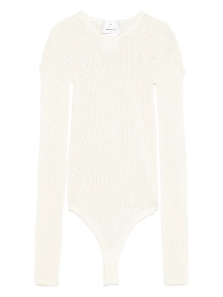  Wardrobe.nyc Mesh-knit Bodysuit - White 