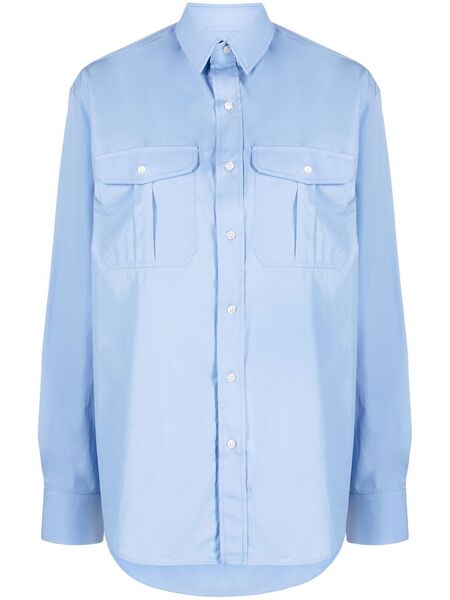  Wardrobe.nyc Oversize Cotton Shirt - Blue 
