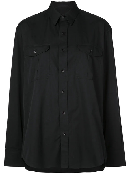 Wardrobe.nyc Release 03 Tailored Poplin Shirt - Black 