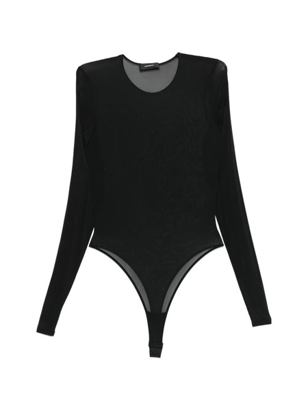  Wardrobe.nyc Sheer Long-sleeve Bodysuit - Black 