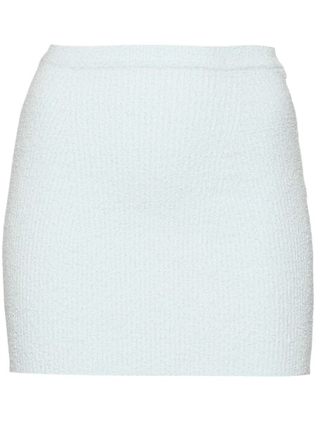  Wardrobe.nyc Towelling-finish Mini Skirt - Blue 