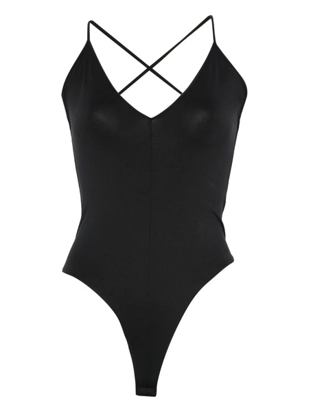  Wardrobe.nyc V-neck Bodysuit - Black 