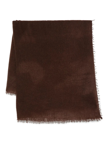  Warm-me Frayed-edge Cashmere Scarf - Brown 