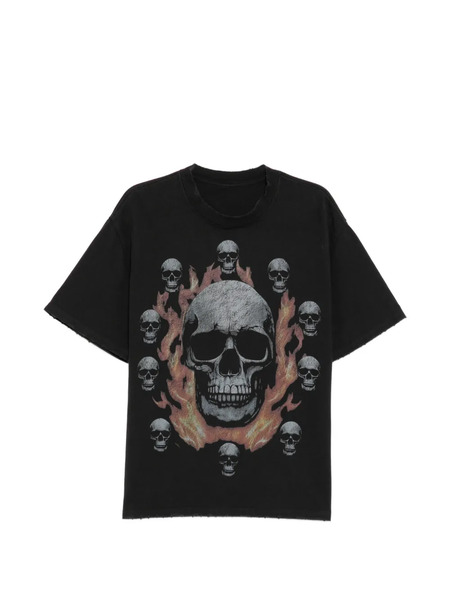  Warman Skull Printed T-shirt - Black 