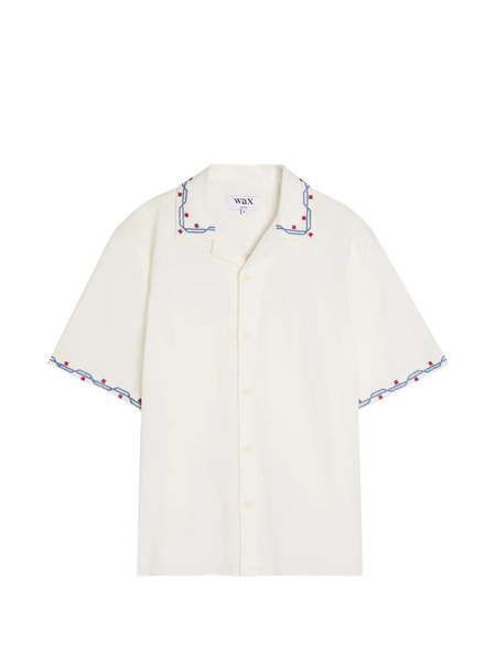  Wax London Didcot Embroidered Shirt - Neutrals 