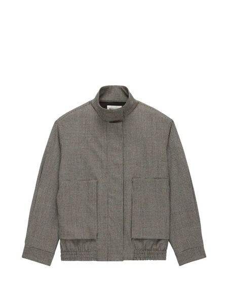  We-ar4 Check High-neck Jacket - Neutrals 