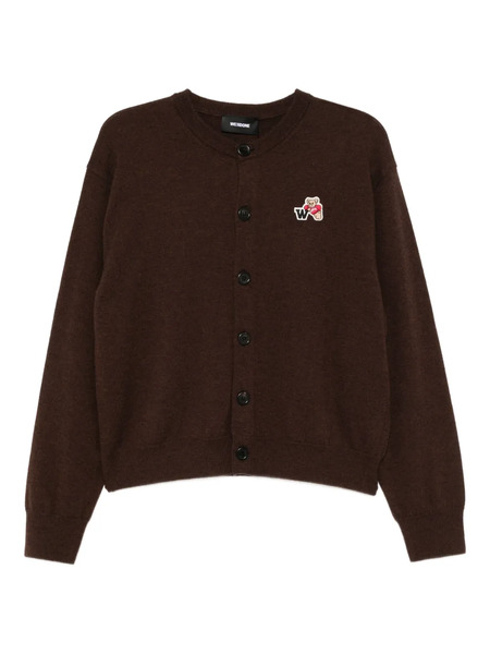  We11done Bear-embroidered Cardigan - Brown 