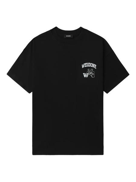  We11done Bear-logo Cotton T-shirt - Black 