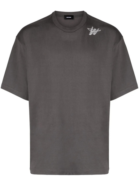  We11done Drop-shoulder Cotton T-shirt - Grey 