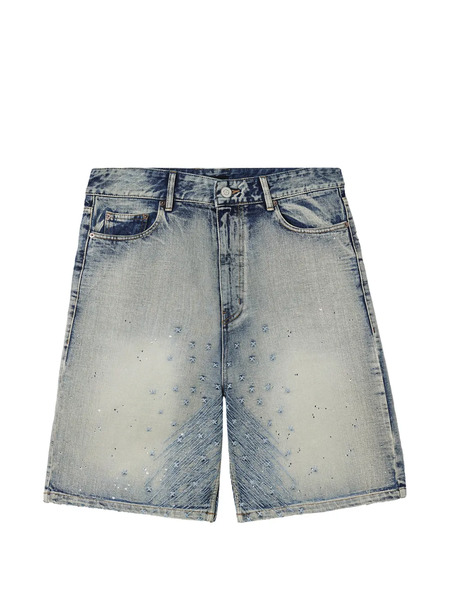  We11done Embroidered Shorts - Blue 