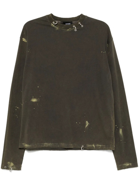  We11done Faded Effect T-shirt - Green 