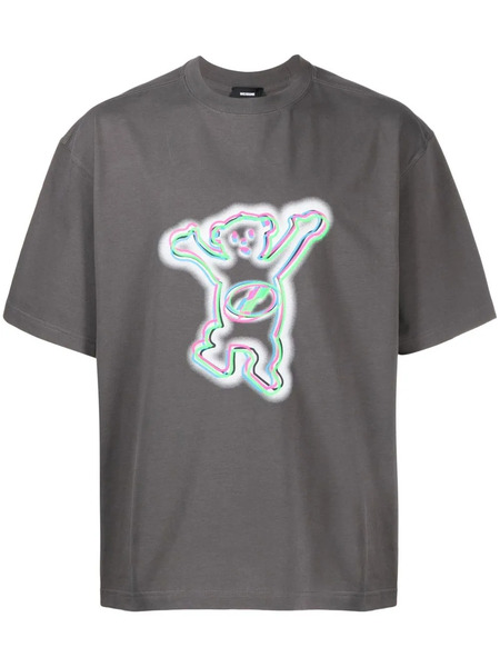  We11done Graphic-print Cotton T-shirt - Grey 
