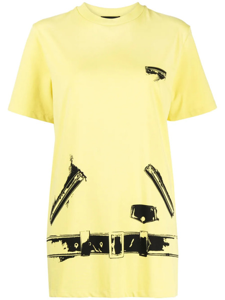  We11done Graphic-print Short-sleeve T-shirt - Yellow 