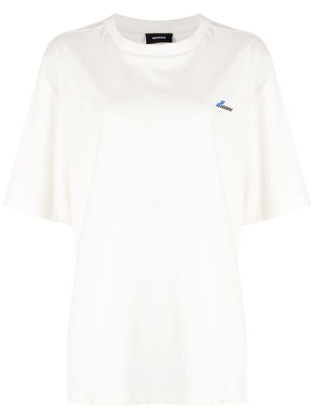  We11done Logo-embroidered Cotton T-shirt - Neutrals 