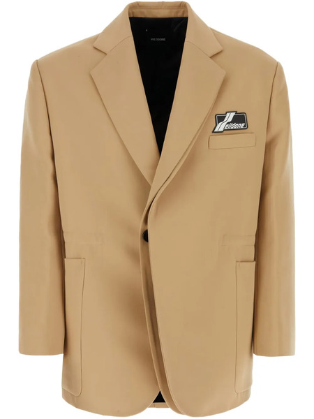  We11done Logo-patch Blazer - Neutrals 