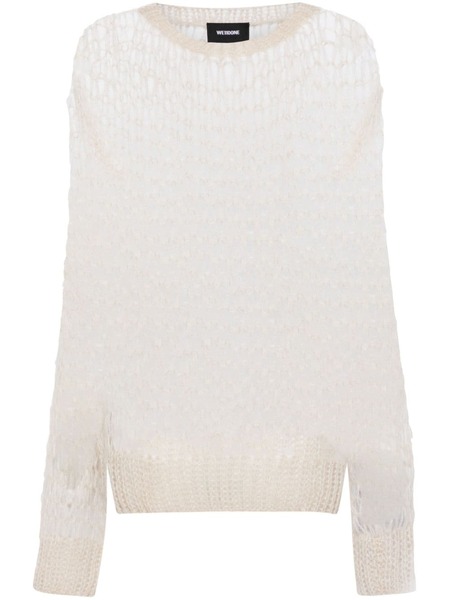 We11done Open-knit Drop-shoulder Jumper - Neutrals 
