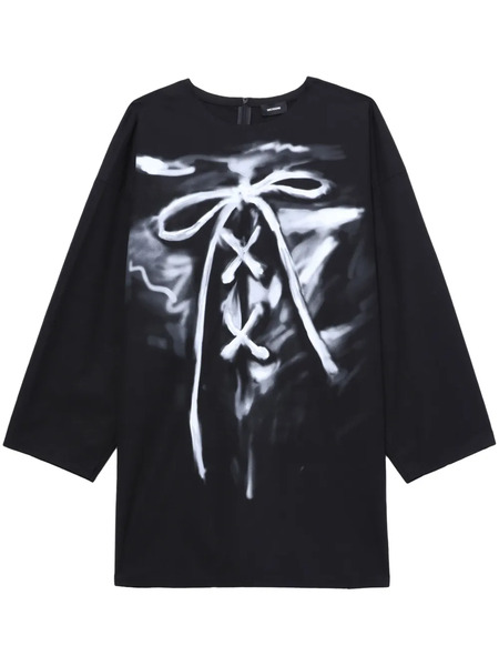  We11done Painterly-print Cotton T-shirt - Black 