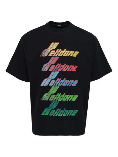  We11done Rainbow-logo T-shirt - Black 