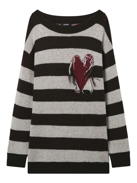  We11done Striped Jumper - Brown 