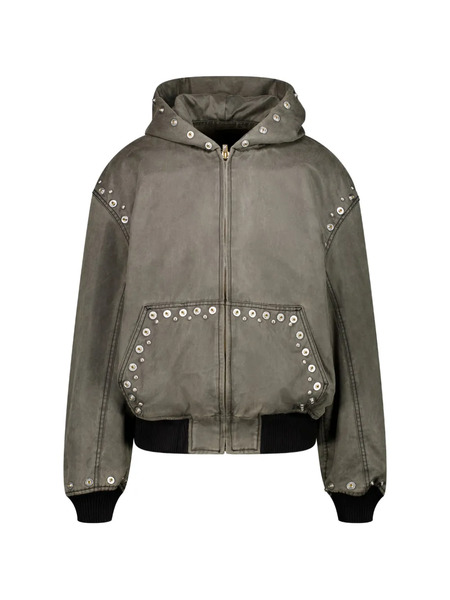  We11done Studded Hooded Jacket - Grey 